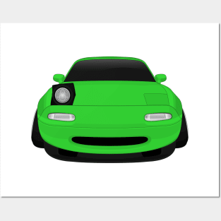 Miata lime green Posters and Art